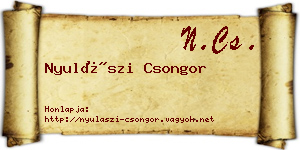 Nyulászi Csongor névjegykártya